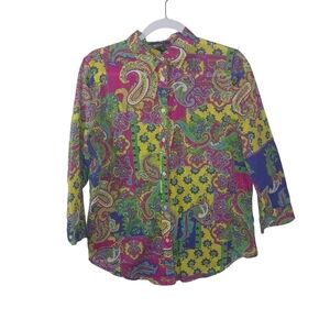 Lauren Ralph Lauren Ladies Long Sleeve Paisley Print Top